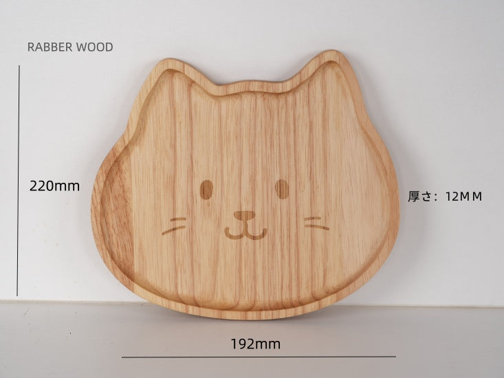自社製新開発トレイ キッズ用品 プレゼント用 可愛い動物トレー猫ちゃん ラバー材
