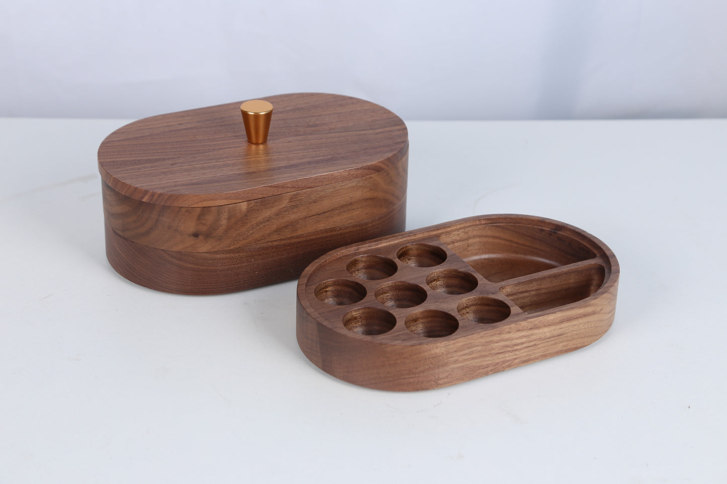 新製品 三段収納ケース ウオールナット材
