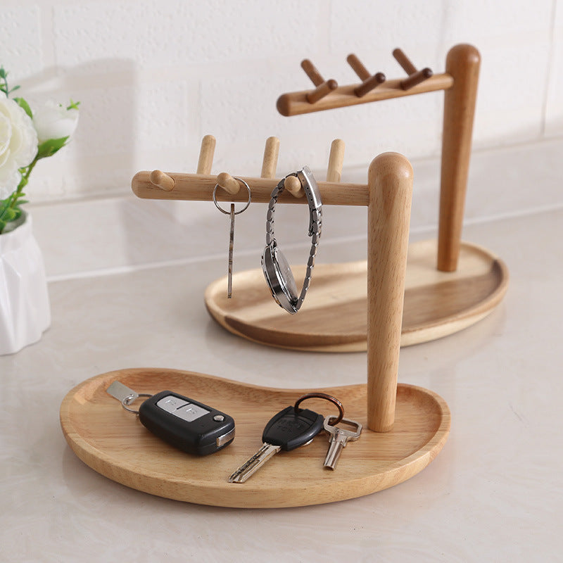 新製品　鍵かけスタンド　玄関雑貨収納トレー　キーフック　ラバー材